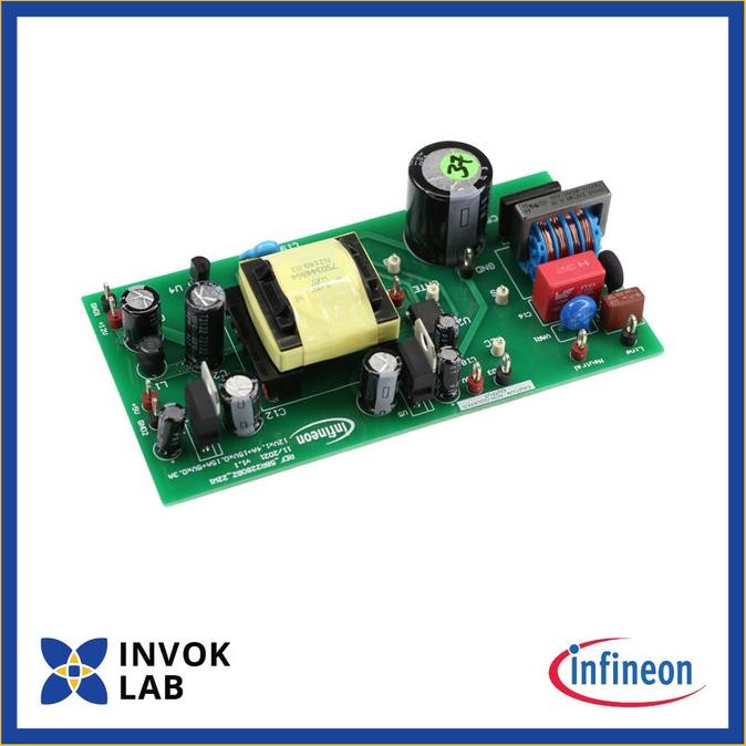 

PROMO INFINEON REF5BR2280BZ22W1TOBO1 REFERENCE BOARD ICE5BR2280BZ, POWER MANAGEMENT, 22W ISOLATED FLYBACK AUXILIARY POWER SUPPLY