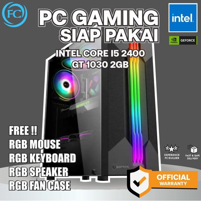 

PROMO PC GAMING I5 1030 FULL SET KEYBOARD MOUSE SPEAKER RGB + MONITOR GAMING