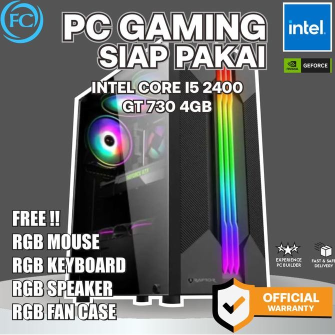 

PROMO PC GAMING I5 GT710 FULL SET KEYBOARD MOUSE SPEAKER RGB +MONITOR GAMING