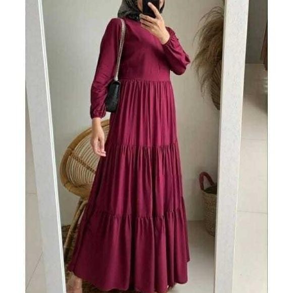 Hanum Dress s / Casandra Dress Kaos Rayon / Gamis putih / Busui Friendly / Gamis Wanita Muslim / Dre