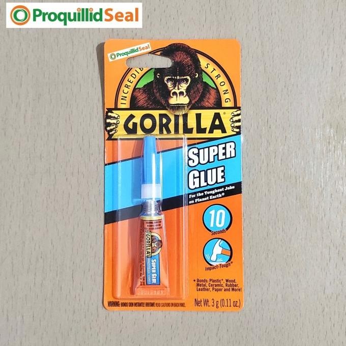 

LEM GORILLA SUPER GLUE KULIT KARET PLASTIK BESI KAYU KERAMIK KUAT 3 G