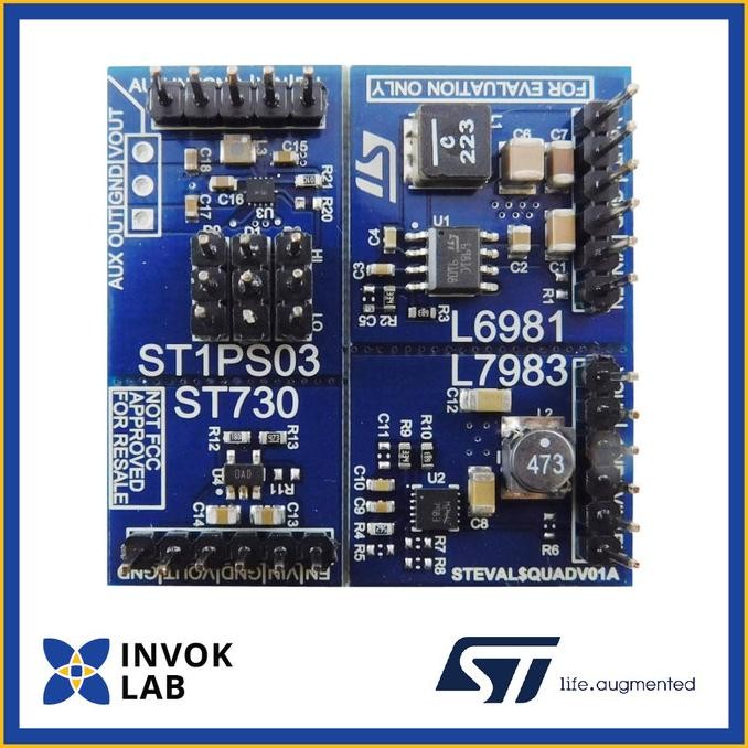 

PROMO STMICROELECTRONICS STEVAL-QUADV01 EVALUATION BOARD MULTICOMP PRO DRIVER BIT L6981CDR, L7983PUR, ST1PS03AQTR, ST730MR, SYNCHRONOUS STEP DOWN CONVERTER, LDO