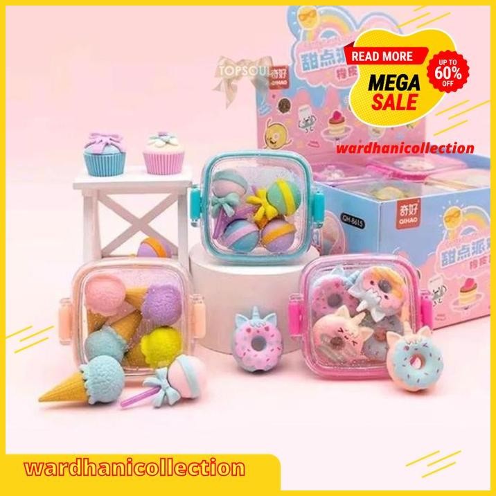 

PENGHAPUS CANDY LAND SET BOX / ERASER SWEET ICE CUP CAKE MAINAN KOTAK EKSLUSIF !!