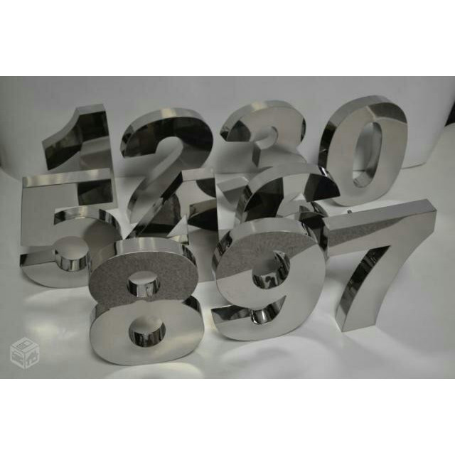 Tebaru Huruf Timbul Stainless Tinggi 20cm Berkualitas