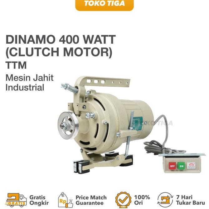 Dinamo Mesin Jahit Industrial 400 Watt TTM (Clutch Motor)