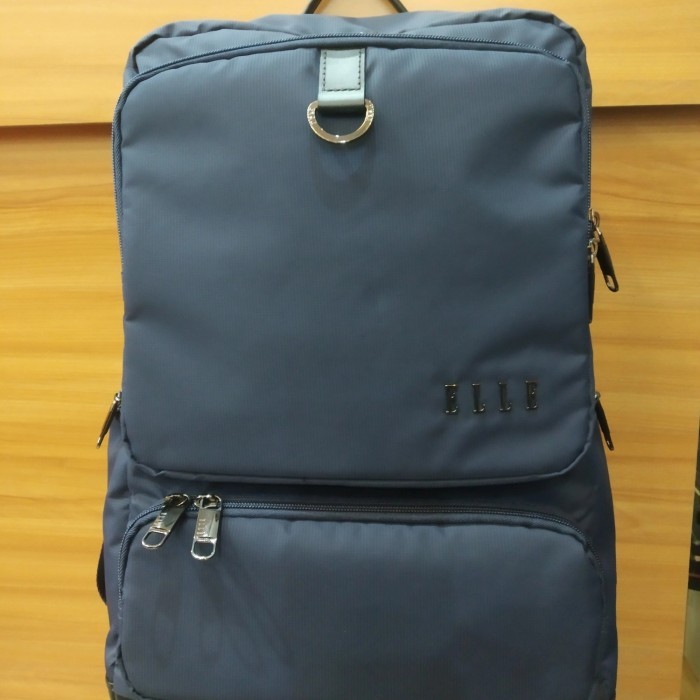 tas ransel laptop elle original authentic navy blue ukuran besar