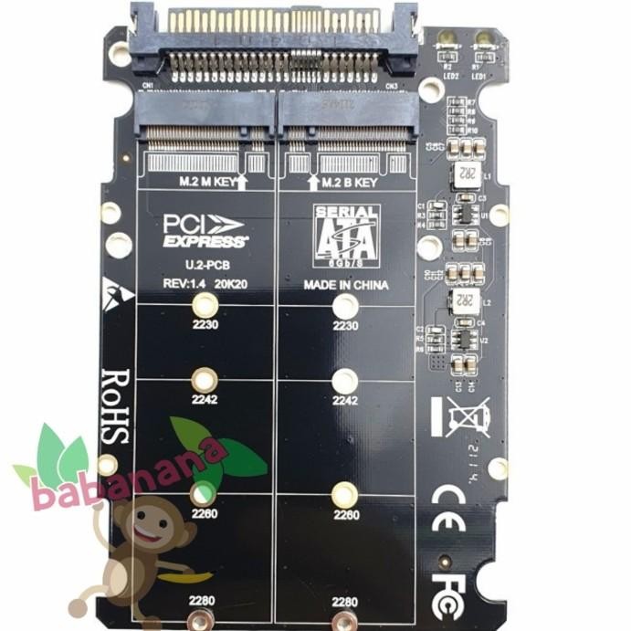 Sas To Nvme M Key + M.2 Sata B Key Adapter Converter Ssd