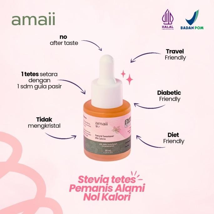 

BUNDLING AMAII FAMILY (5 mL, 15 mL & 30 mL) - Pemanis Alami Nol Kalori / Natural Sweetener Zero Calorie Liquid Stevia