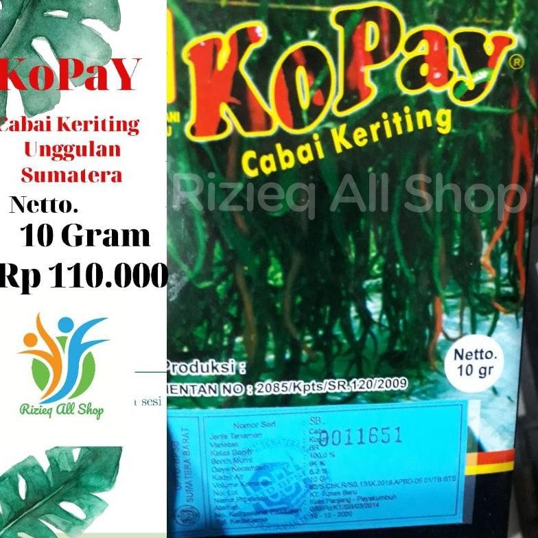 Kk - Benih Bibit Cabe Keriting Unggulan KOPAY isi 10 Gram sekitar 2200 butir Benih Cabe keriting Sum