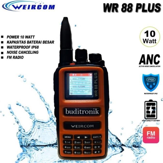 HT WEIRCOM WR 88 PLUS DUAL BAND 10 WATT IP 68 WATERPROOF