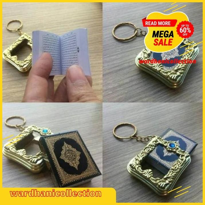 [SILVER] GANTUNGAN KUNCI ALQUR'AN / MINIATUR ALQURAN SOUVENIR UNIK HIGHT QUALITY 
