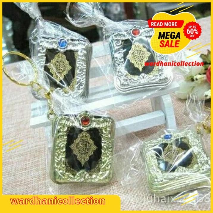 [EMAS] GANTUNGAN KUNCI ALQUR'AN / MINIATUR ALQURAN GOLD SOUVENIR UNIK FREE ONGKIR 