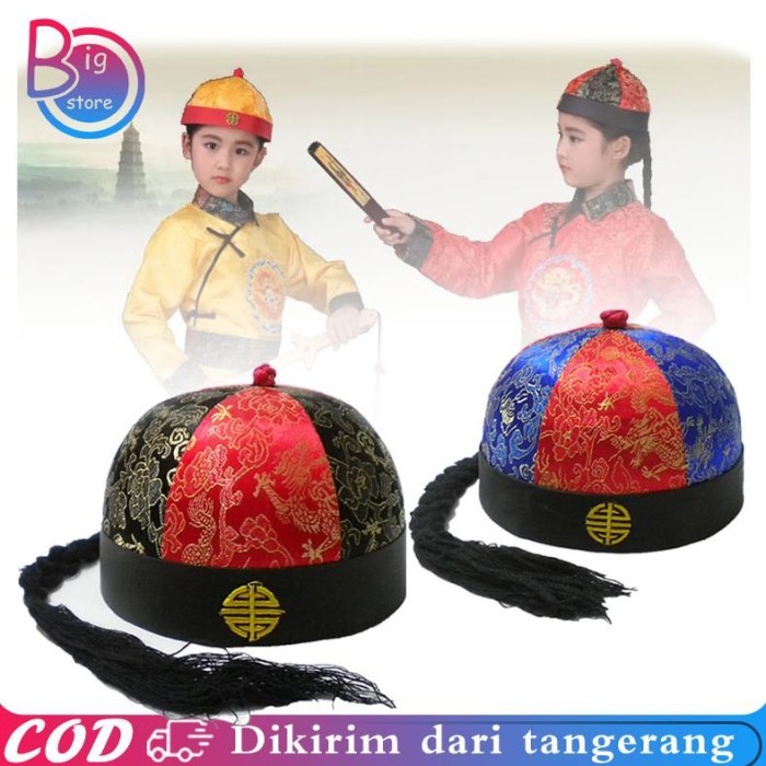 

Imlek Promo Murah Topi Cina / Topi Imlek Dewasa Anak / Topi China Cheongsam Imlek Chinese New Year / Topi Ekor Rambut Limited