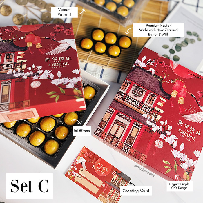

Imlek Kue Nastar Bangka Tanpa Pengawet Box Hampers Imlek isi 30 Premium Halal / Chinese New Year Gift Set Parcel Cookies Nastar Nanas Nenas Asli Bangka / Pineapple Cookies Limited
