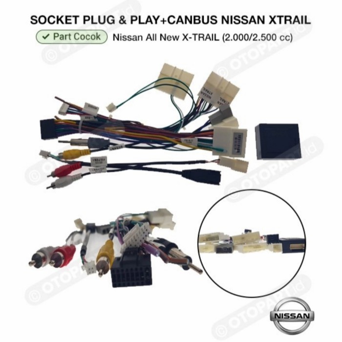 CANBUS XTRAIL HEAD UNIT ANDROID NISSAN XTRAIL SOKET + CANBUS