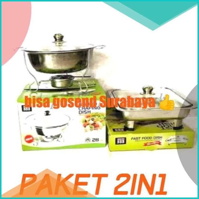 Paket Prasmanan Set deep soup bowl serving dish chafing dish tutup kac