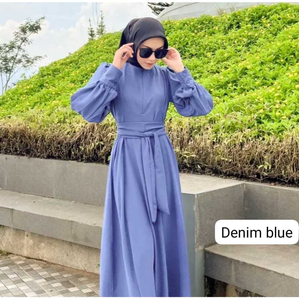Gamiss Juba Lengan Panjang Simpel Elegan Baju Muslim Gamis Lebaran Games Ibu Ibu Cewek Cantik Gmis P
