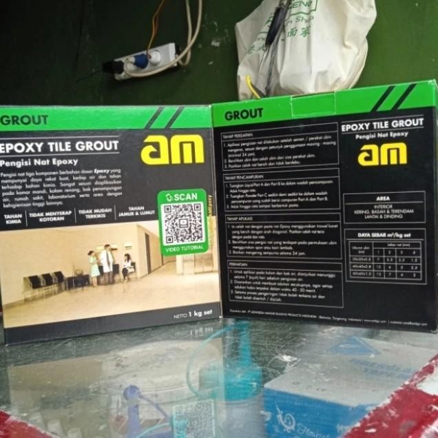 Am55 Nat Epoy Tille Grout Gii Nat Ra Warna White