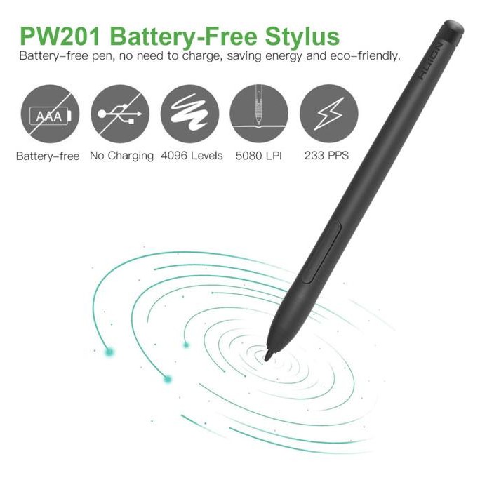 

Huion Stylus Pen PW201 Replacement Pen Drawing Tablet H430P HST640 GT