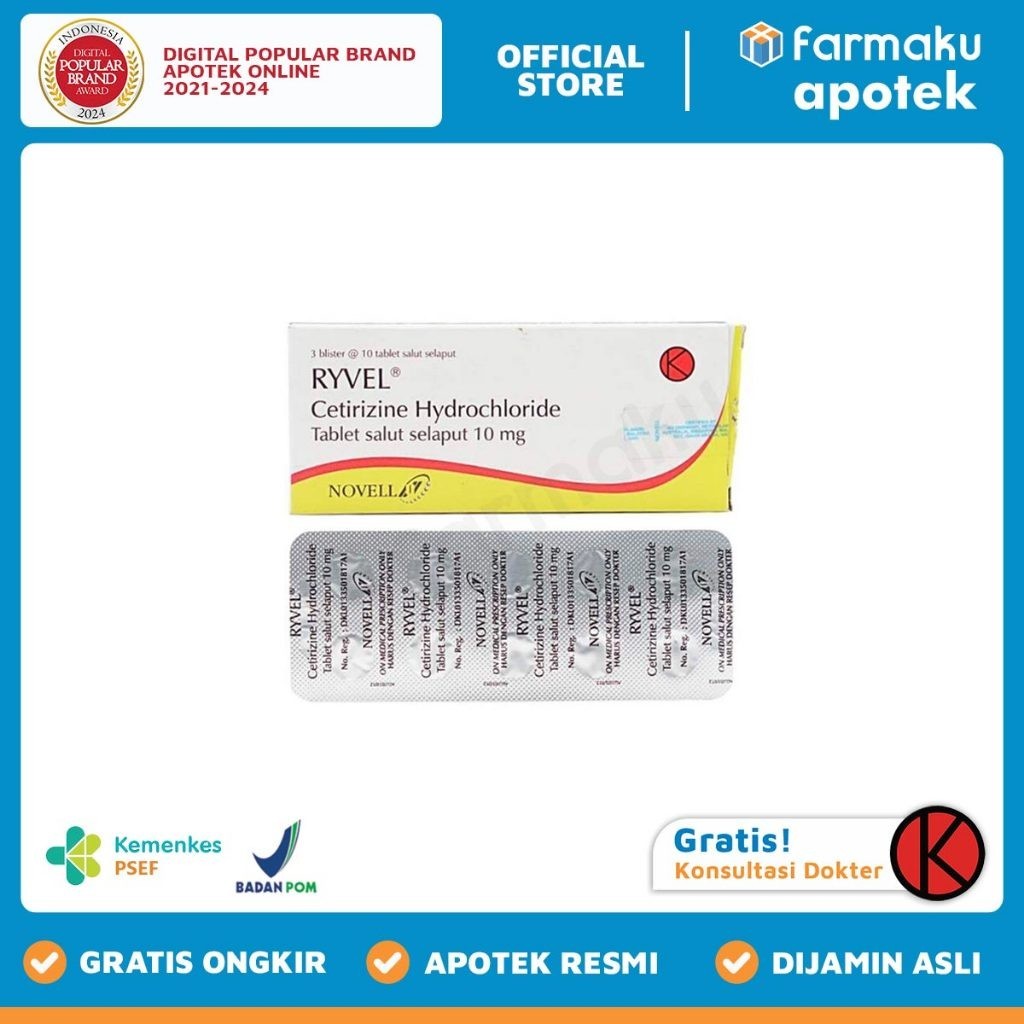 Ryvell 10 mg  Blister 10 tablet salut selaput - TMG