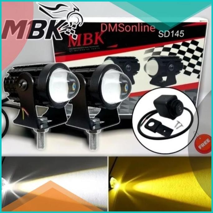Led Sorot Motor 30W 2 Warna Putih Kuning, Lampu Sorot Motor Mobil 30W