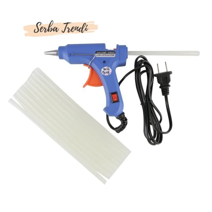 

Alat Lem Tembak On Off 20 Watt | Hot Melt Glue Gun + 5 Pcs Lem Stick Rerfill Lem Kerajinan Lem Prakarya Kwalitas Bagus