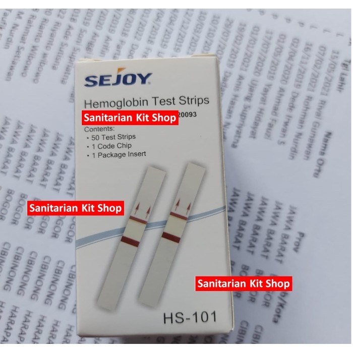 Sale Sejoy Hb Strip Test Hs-101 (50 Test)