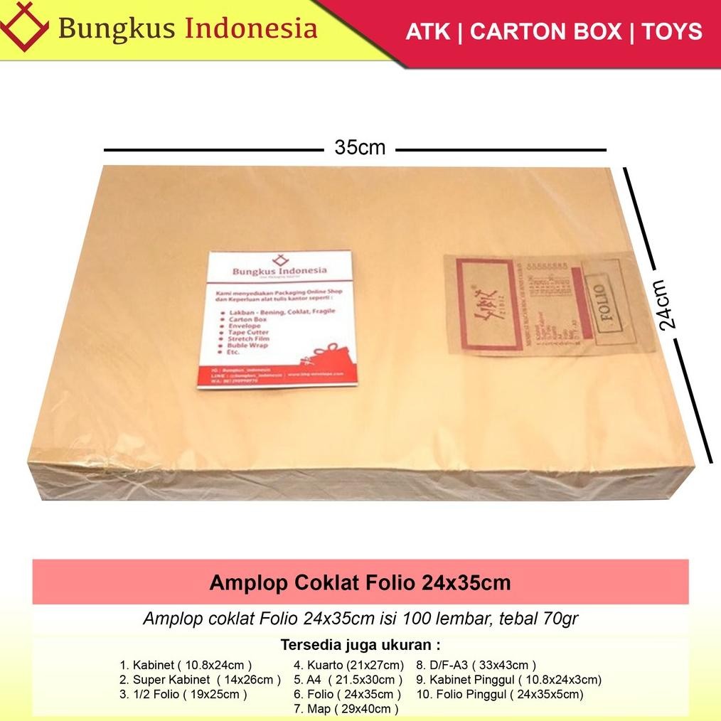 

GHT Amplop Coklat Folio (24x35cm)