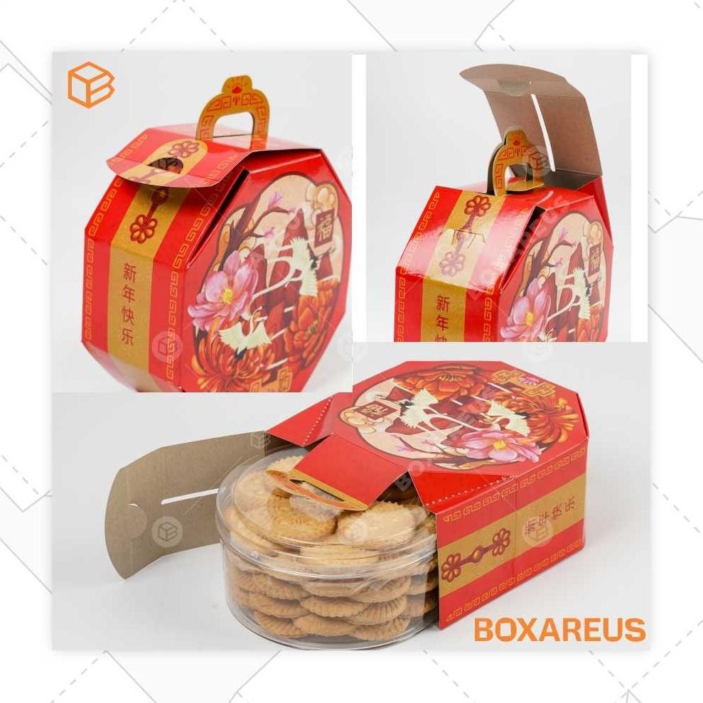 

Gift Box Hampers Cny Dus Toples Bulat Packaging Imlek | Tb Octa Mrkt