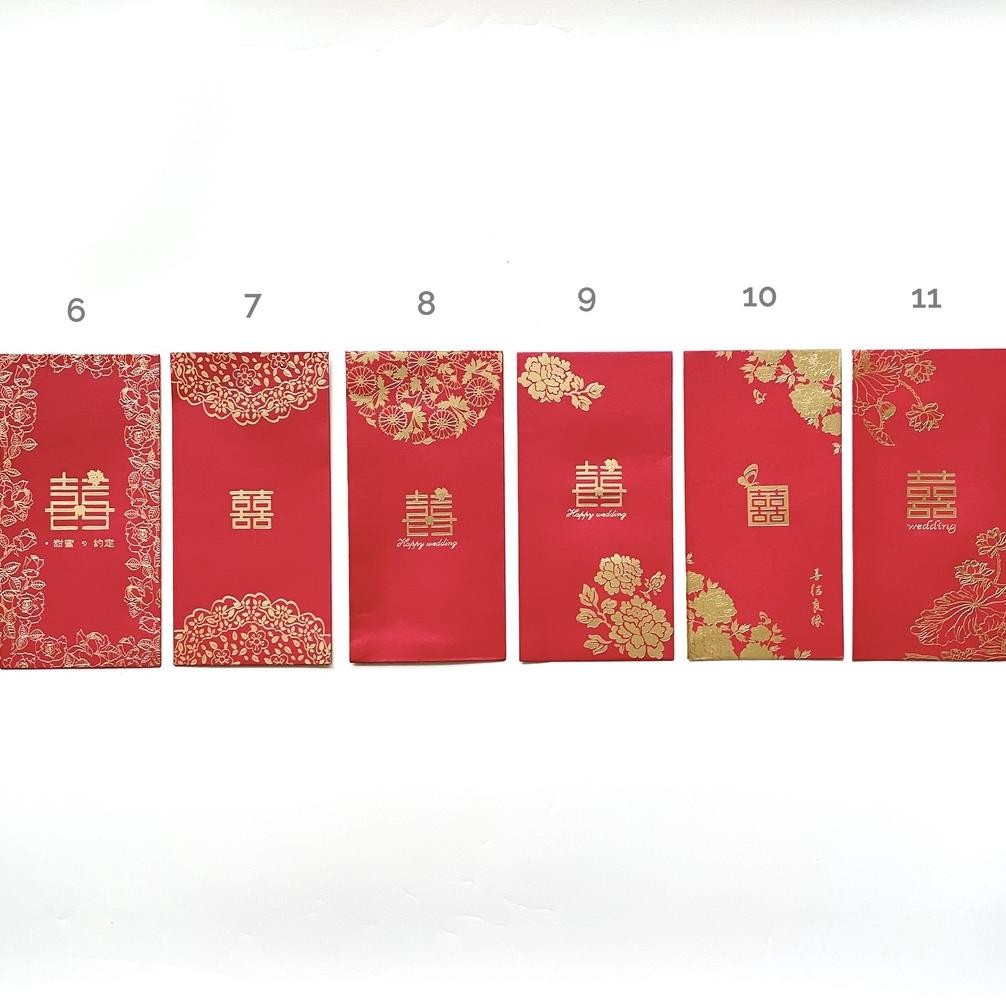 

GHT 1 PACK ISI 5 Angpao Amplop Uang Merah Pernikahan Nikah Wedding Xuang Xi Double Happiness Sangjit