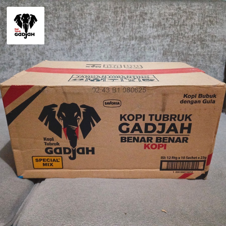 

KOPI TUBRUK GADJAH SPECIAL MIX SACHET - 1 DUS @120PCS / H315