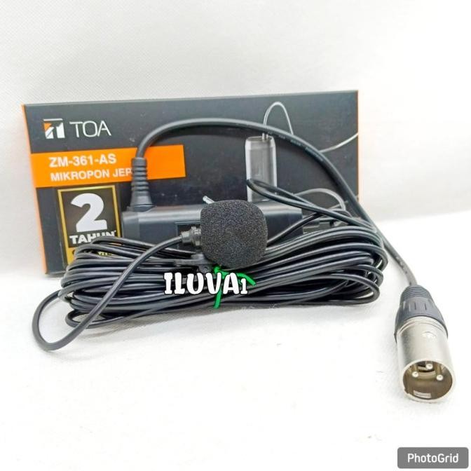 Mic imam jepit clip on Toa jack Xlr Male
