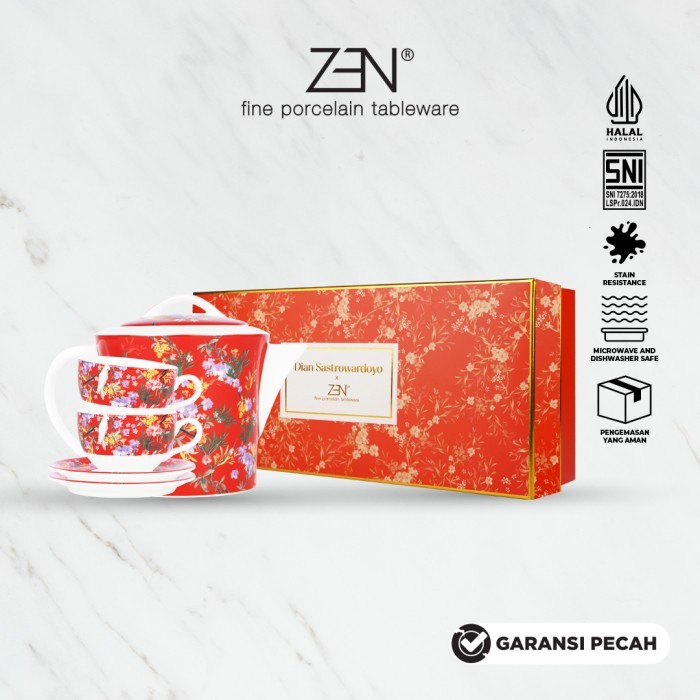Zen X Dian Sastrowardoyo Tea Set Scarlet Red