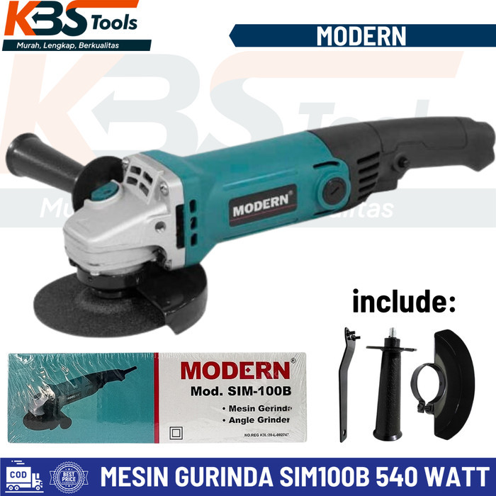 {{{{}}] Mesin Gerinda Tangan Gurinda Listrik 4" Inch Modern SIM-100B Angle grinder 400W