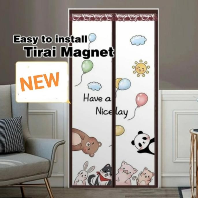 Tirai Pintu Magnet PVC khusus ruang AC bahan tebal