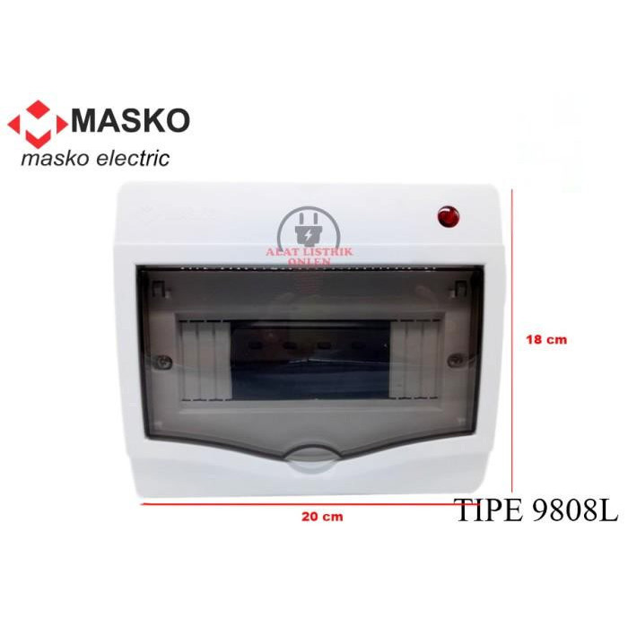 @#@#@#] MASKO Box MCB 8 GROUP + LAMPU 9808L / Rumah INBOW / OUTBOW IB / OB