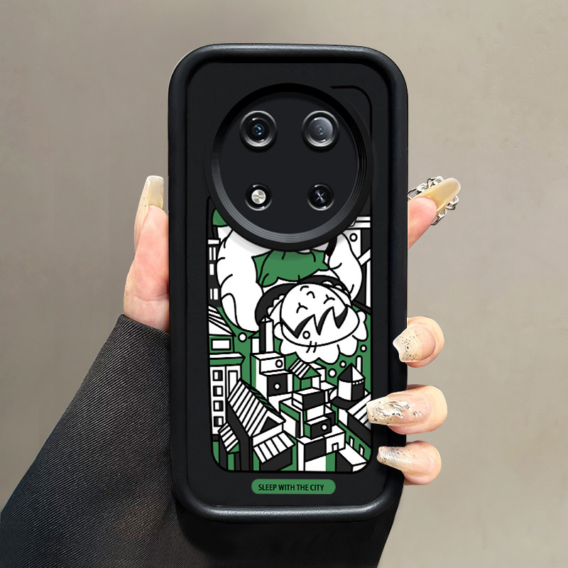 Casing Hp Untuk Itel Rs 4 P55 5G A70 Case Casing Softcase silikon HP Kesing abstrak hitam dan putih 