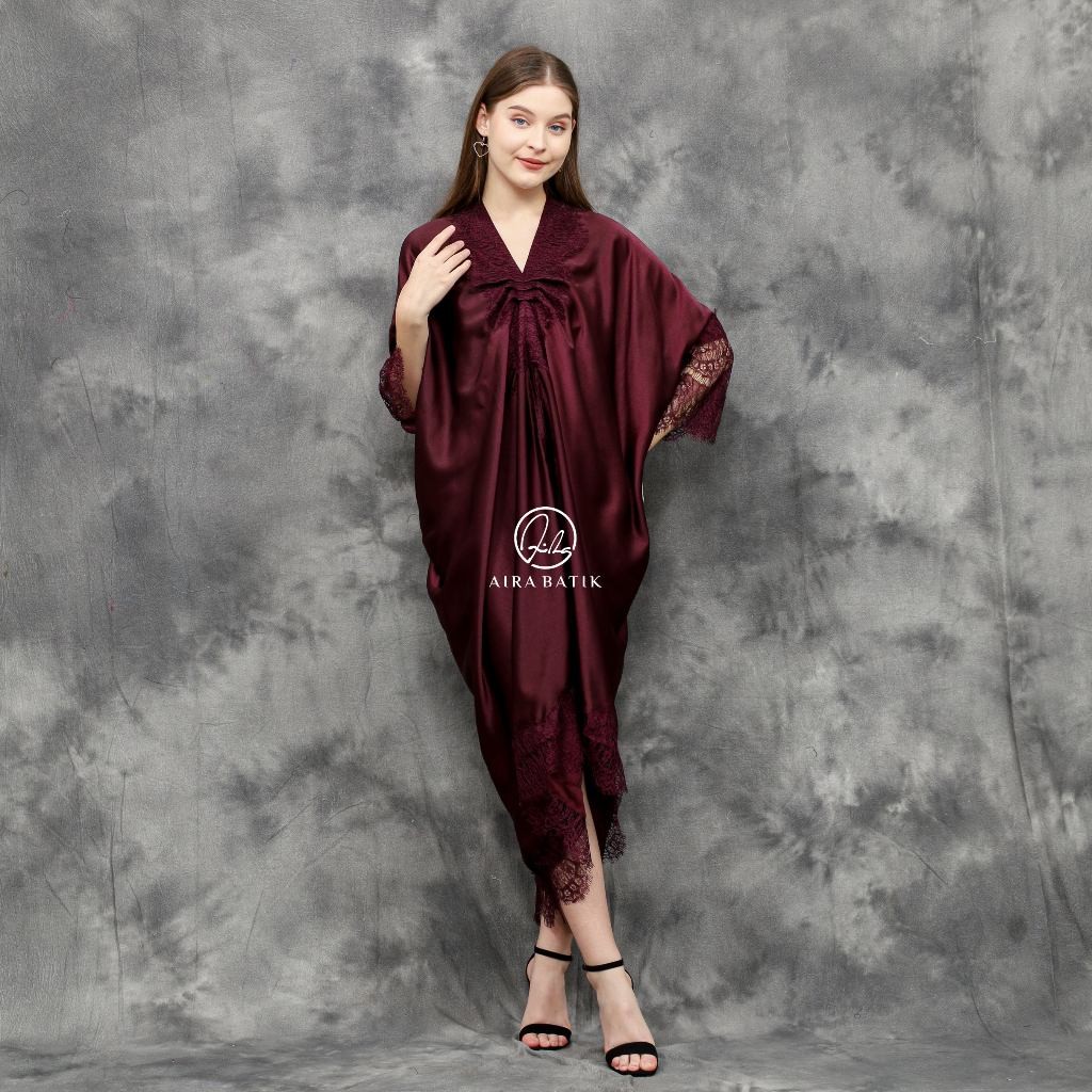 Kaftan Wanita 2025 Simple Elegan Baju Lebaran Cewek Pakaian Keluarga Tunik Murah Abaya Kaptanabaya T
