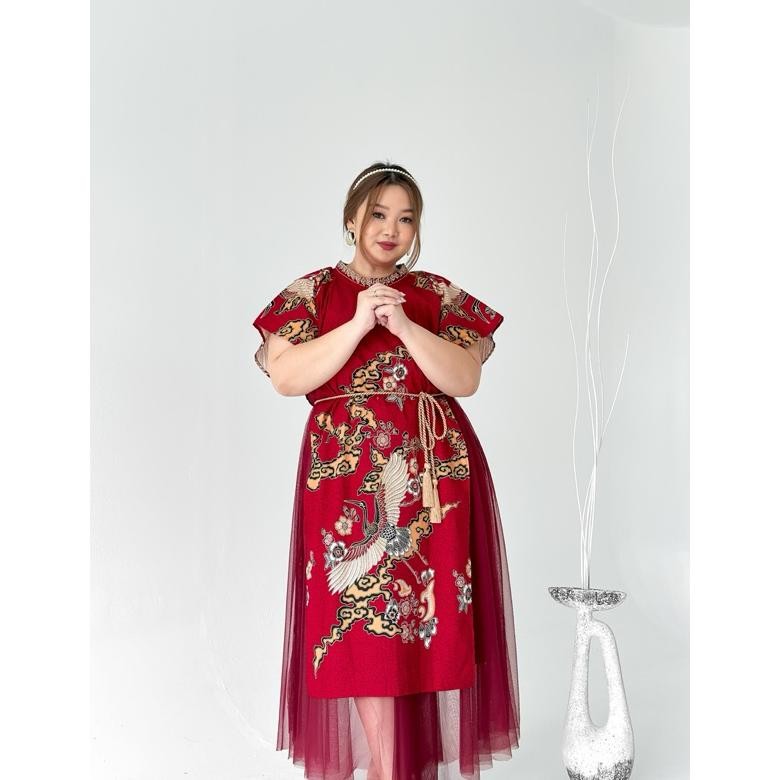 CR - ZHANG Dress Bigsize Chinese New Year Collection | Dress Imlek Jumbo TERLARIS