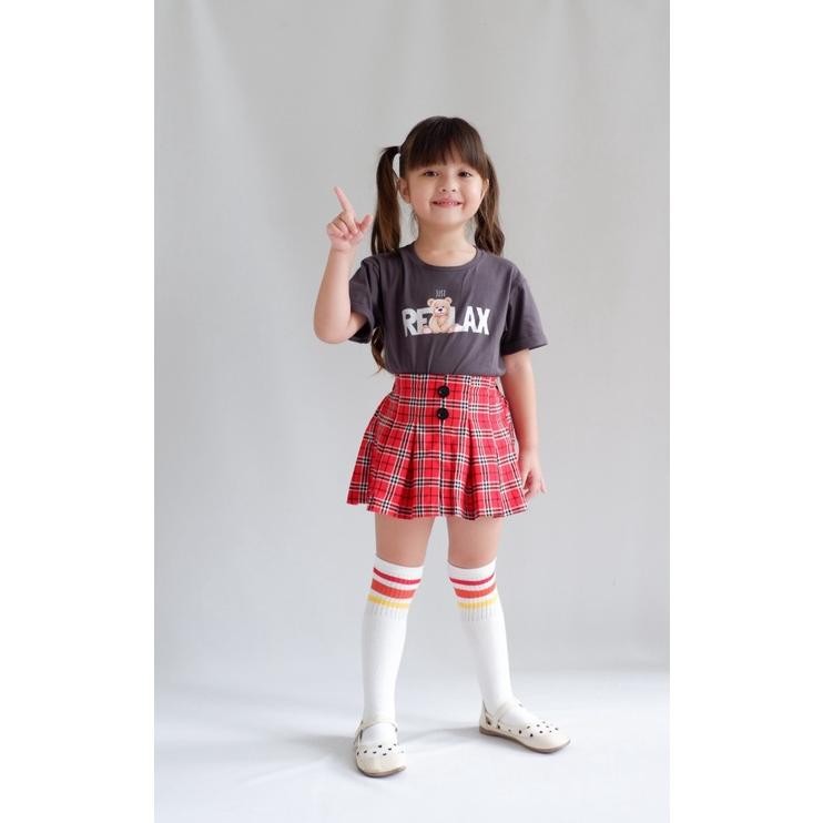 GOLDKIDS JISOO SET SETELAN BAJU & ROK KOREA ANAK PEREMPUAN FASHION ANAK PEREMPUAN 1-8 TAHUN Baju Iml