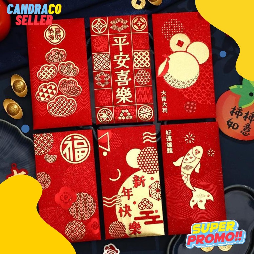 

Ac087 Angpao Snake Imlek Hongpao Emas Polos Ular Gold Premium Panjang Exclusive Limited Isi 6Pcs (Lagi Rame)