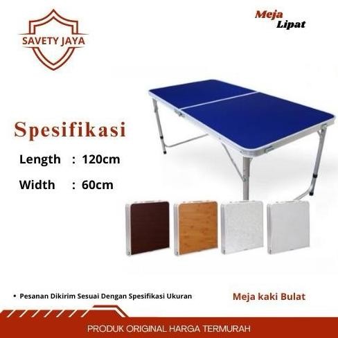 Meja Lipat Koper Hpl Aluminium-Meja Lipat Portable - Kaki Bulat Berkualitas