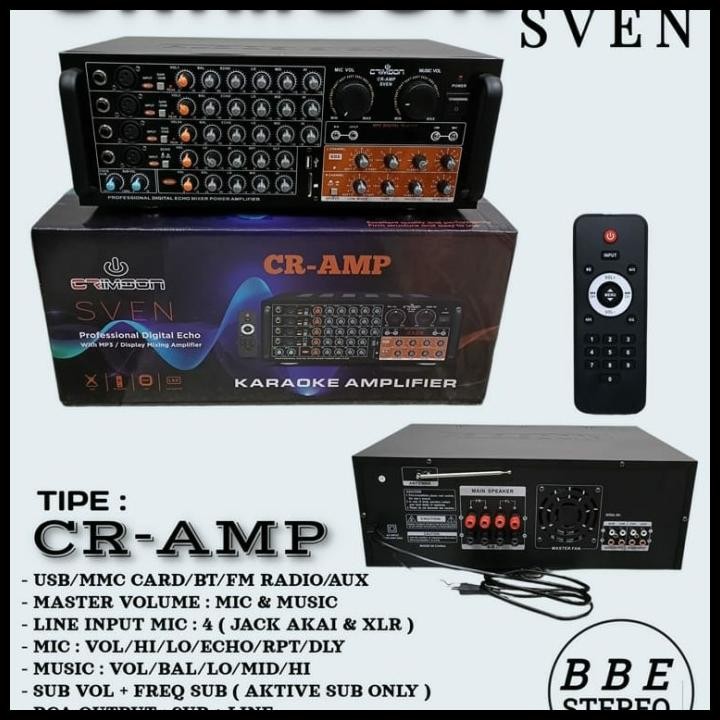 TERMURAH AMPLIFIER BLUETOOTH KARAOKE CRIMSON CR AMP SVEN AMPLIFIER BLUETOOTH !!!!!!