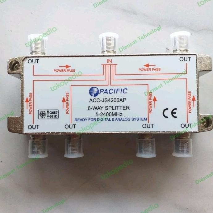 TERBARU - Splitter Spliter Pacific 6 Way