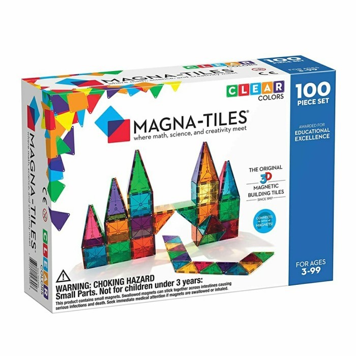 Sholikha - Magna Tiles 100 Pcs Magnetic Tiles