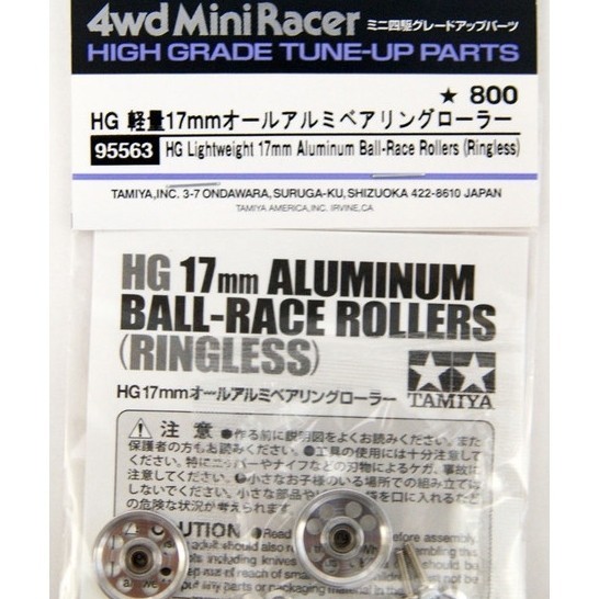 Promo. Tamiya Hg Lightweight 17Mm Alumunium Rollers Ringless - 95563