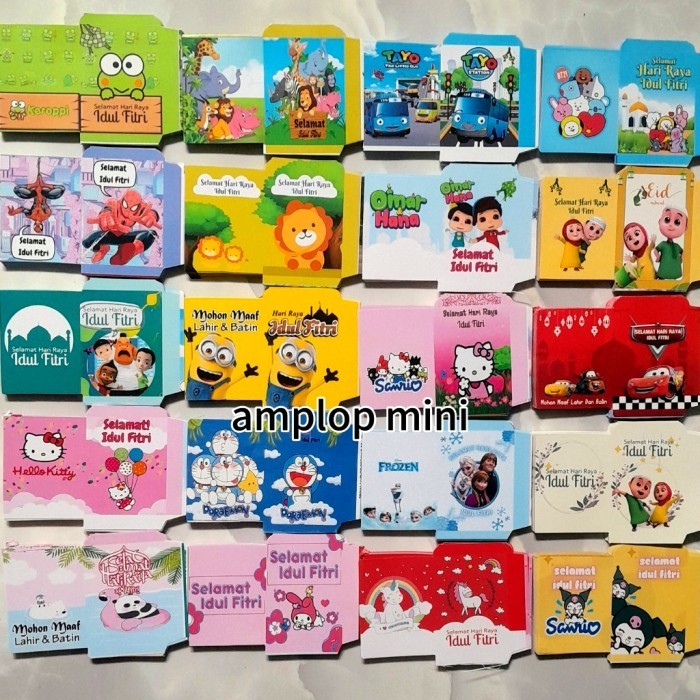 

Belanja 100Pcs Amplop Lebaran Mini Karakter Lpo