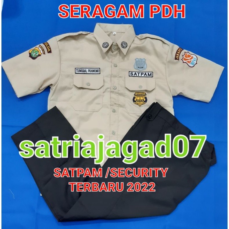 Baju Seragam SERAGAM PDH CREAM SATPAM/SECURITY,SERAGAM SECURITY PDH CREAM,SERAGAM PDH SATPAM CREAM