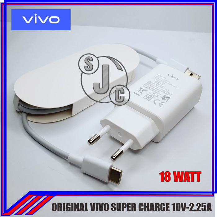Charger Vivo V17 Pro V19 ORIGINAL 100% SUPER CHARGER USB C
