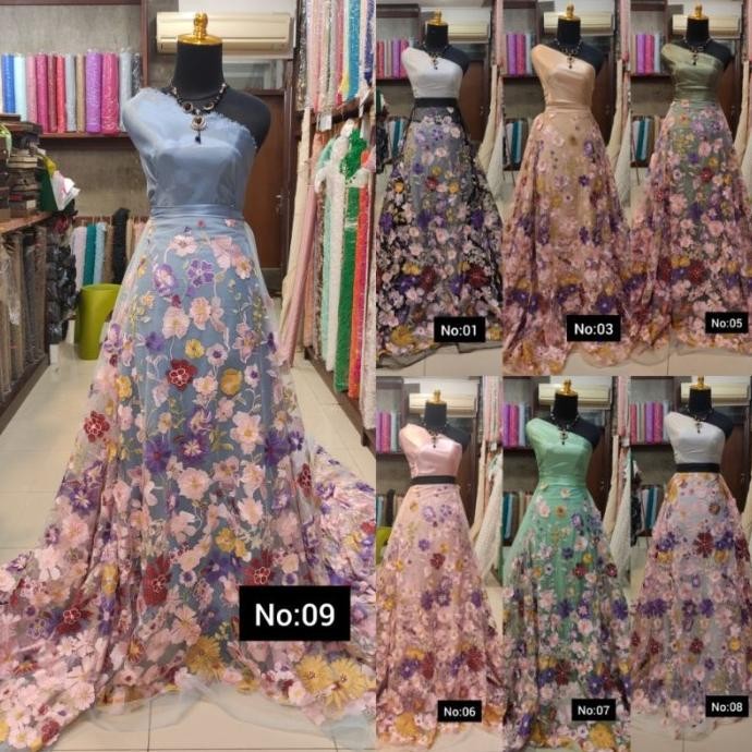 `````````] Kain Tile Brokat 3D Timbul Valentino AT342 Varian